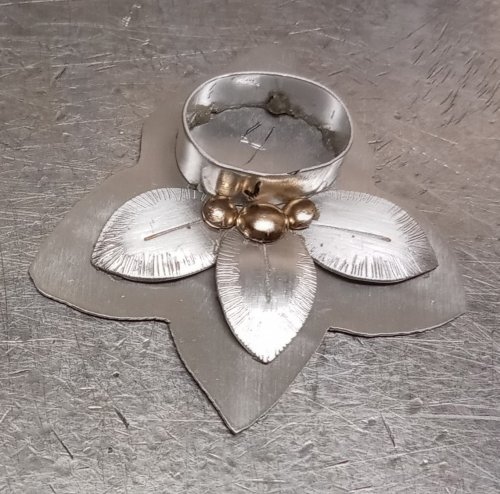 Judy Larson's Checkerboard Faceted Earrings - , Metalwork, Dapping, Dapping Jewelry, Filing, Finishing, Butane Torch, Soldering, Solder, Place medium paste solder